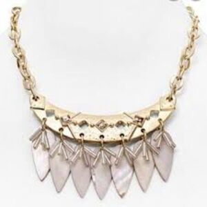 Dylan Gray Gold Tone Statement Necklace Shell Drop‎ Missing One Pendant